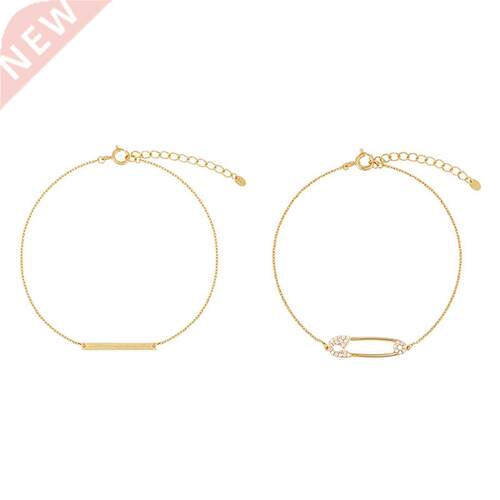 Set of 2 pieces bracelet geometric pin circle simple fashion