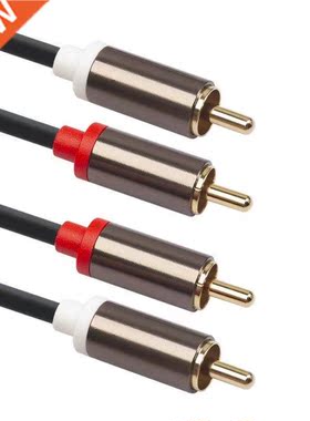 Aluminum Alloy Shell Copper Conductor Gold-plated Head 2rca