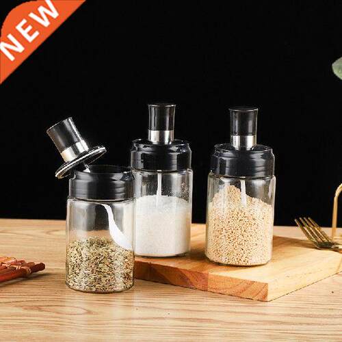 Glass Seasoning Bottle Spice Organizer Jar Condiment