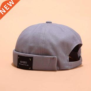 Hat Casual Color Hat Docker Men Solid Cap Brimless Mechanic