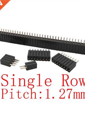 10Pcs Single Row 1.27 mm Pitch Pin Header Female Socket PCB