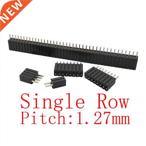 10Pcs Single Row 1.27 mm Pitch Pin Header Female Socket PCB
