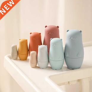 Baby Silicone Russian Nesting Dolls Matryoshka Toys Intellec