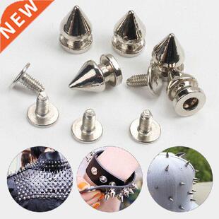 10 Sets Metal Punk Sharp Warhead Screw Rivets Studs