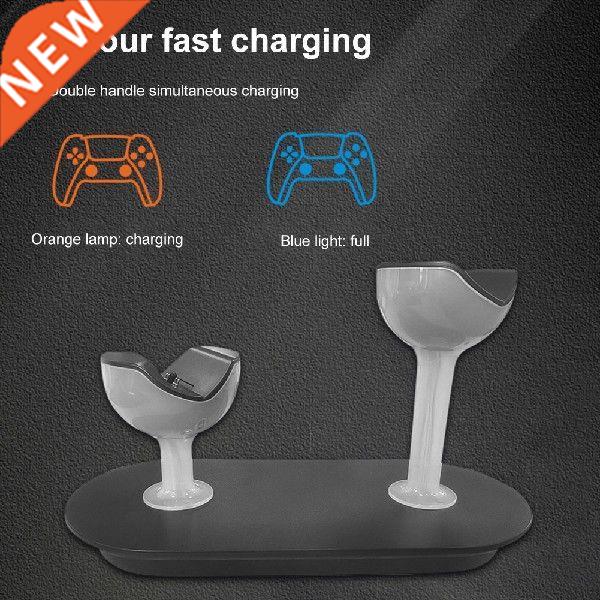 Dual Charger for PS5 Controller Gamepad Charger with
