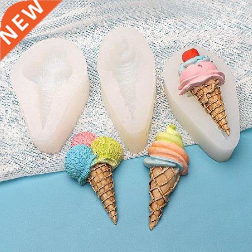 Ice Cream Shape Silicone Fandont Cake Mold Chocolate Jelly