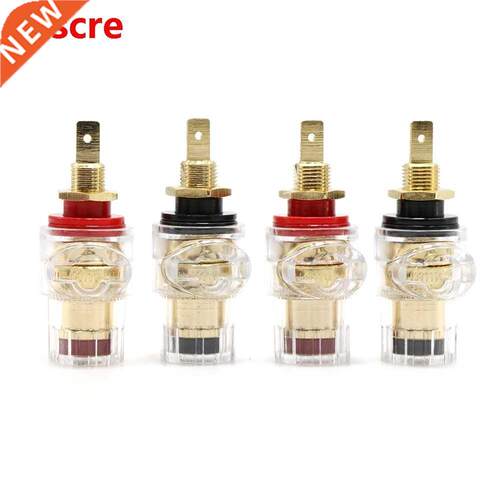 4Pcs Gold Plated Brass Binding Post ,Binding Post Female Soc