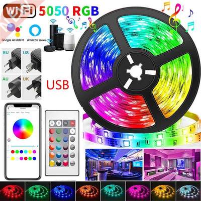 Bluetooth / WIFI LED Lights Strip Contrl USB RGB SMD 5050 DC