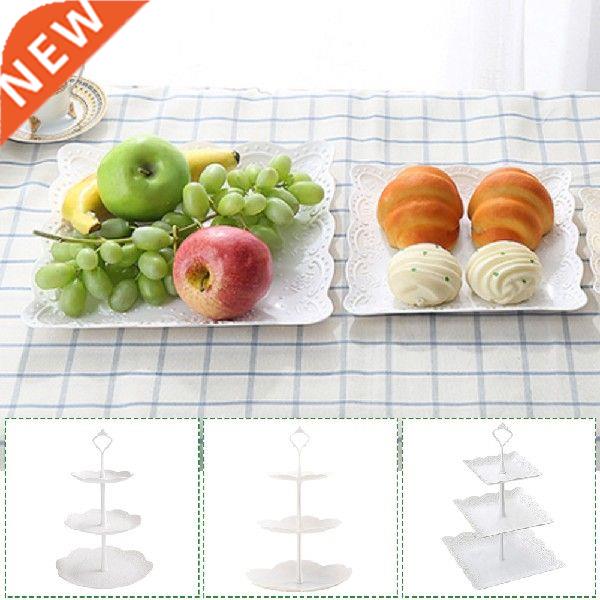 1PC Three-tiered Fruit Snacks Wedding Party Buffet Tray