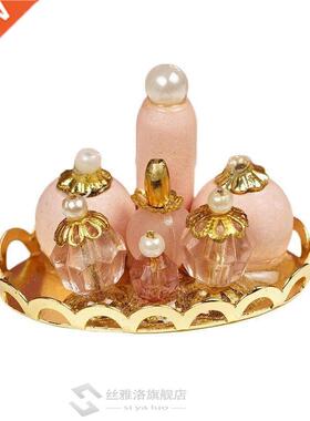 1:12 Scale Pink Perfume Tray Miniature Fabric Model Mini Do
