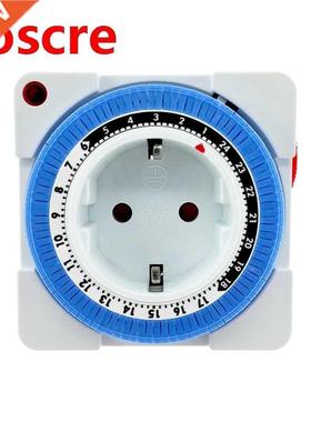 24 Hours Timer Plug in Mechanical Grounded Programmable Time