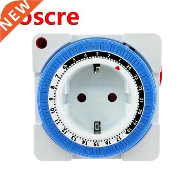 24 Hours Timer Plug in Mechanical Grounded Programmable Time