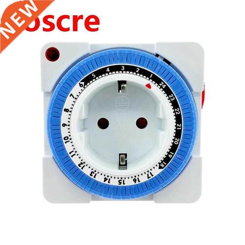 24 Hours Timer Plug in Mechanical Grounded Programmable Time