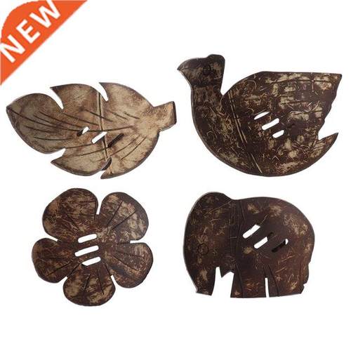 Leaf Shape Wooden Box Bathroom Soap Holder Dish Storage Plat