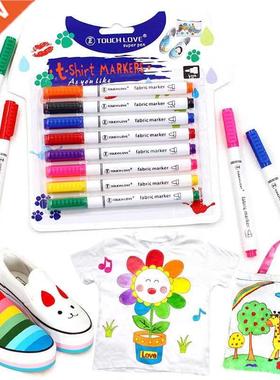 8 Pcs/Set Clothes Textile Marker Fabric Paint Pen  Craft