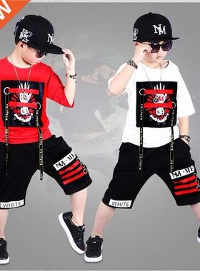 2 Pieces Suit Kids Teenage Boys Clothing Sets Hip-hop Dancin