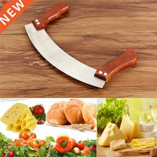 nouveau manche en bois légumes herbe Pizza Cutter tra
