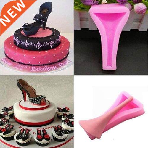 Lady High Heels Shoes Shape Silicone Cake Mold Bakeware