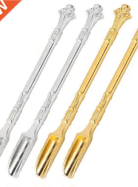 4pcs Metal Micro Laboratory Spoons Practical Portable