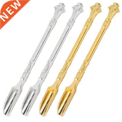 4pcs Metal Micro Laboratory Spoons Practical Portable