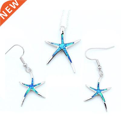 Classic Starfish Ocean Theme Necklace Earrings Jewelry Set n