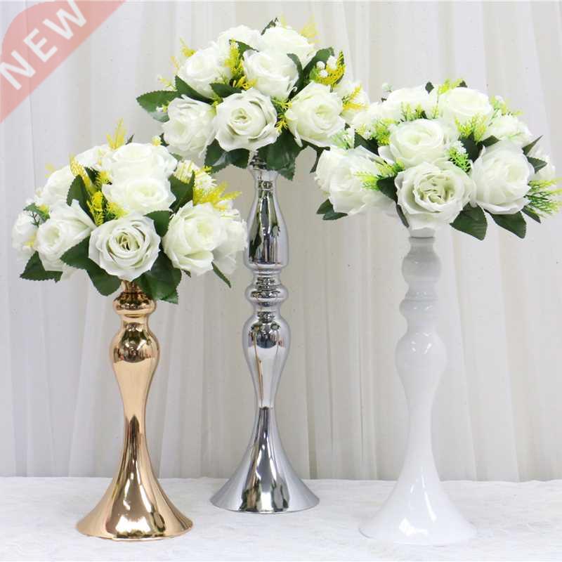 Metal Candle Holders Flowers Vase Candlestick Centerpieces