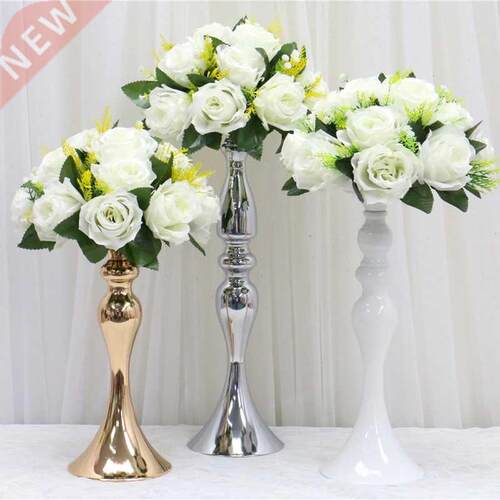 Metal Candle Holders Flowers Vase Candlestick Centerpieces