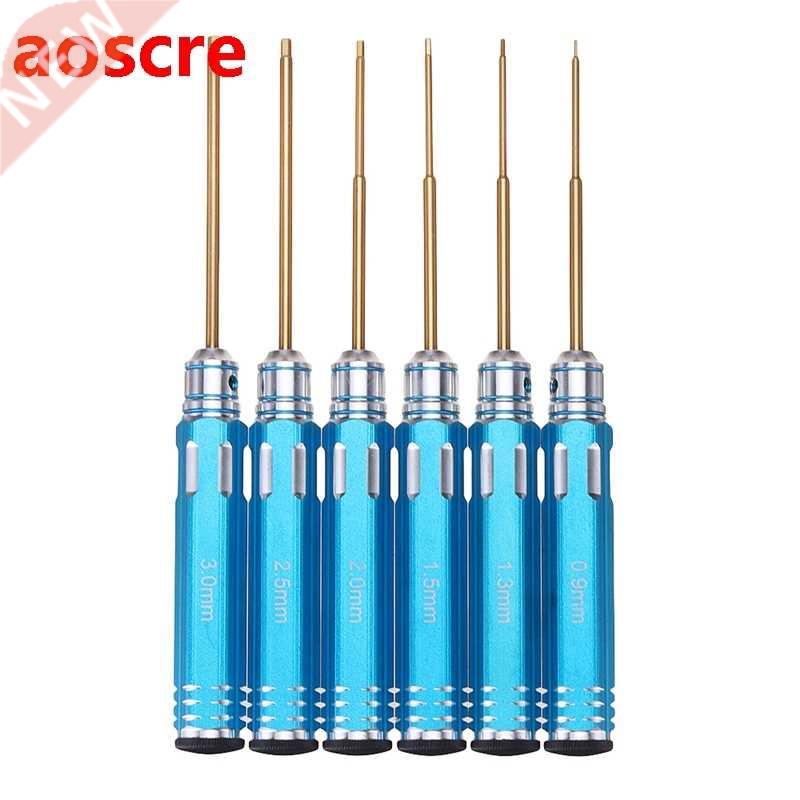 6pcs RC Tools hex 0.9/1./1.5/2/2.5/mm Allen Driver HSS Tit