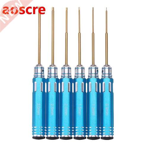 6pcs RC Tools hex 0.9/1./1.5/2/2.5/mm Allen Driver HSS Tit