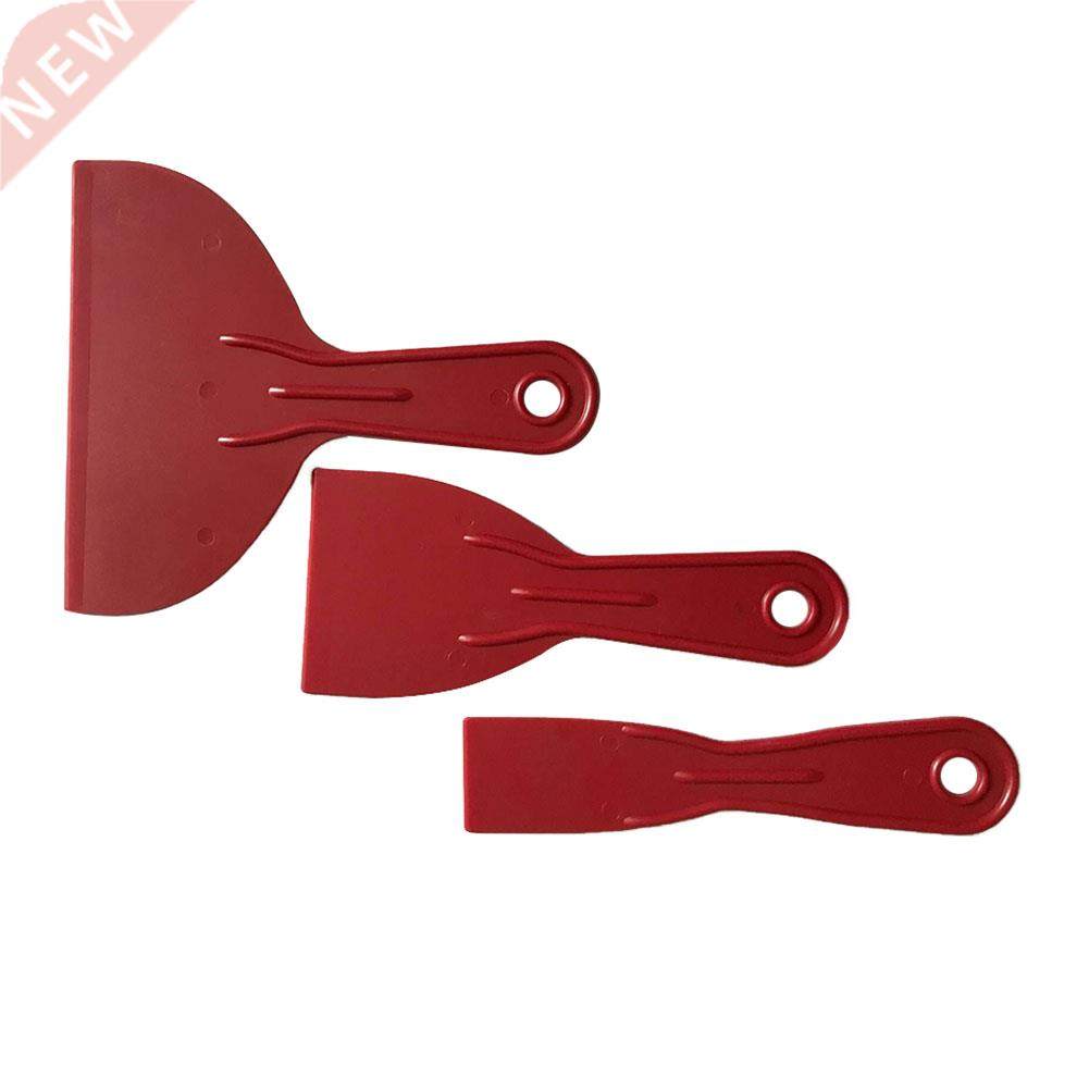 3pcs Hand Tools Scraper Set Durable Red Spatula Putty Spread
