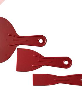 3pcs Hand Tools Scraper Set Durable Red Spatula Putty Spread