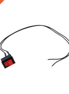 1PCS KCD11 Push Button Switch With 30CM Wire 10x15mm SPST 2P