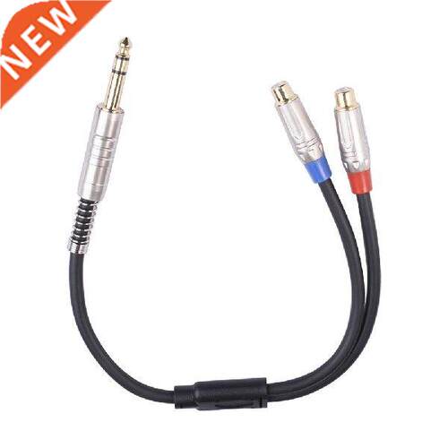 6.35mm Male to Dual RCA Female Audio Cable Connector