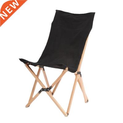 Soild Wood Beech Wooden Chair Foldable BBQ Picnic Moon