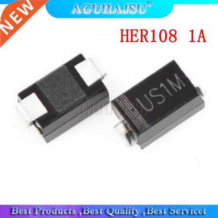 100 pieces rectifier diode HER108 1A 100 0V SMA US1M