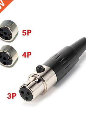 1PCS  4 5 PIN Mini XLR Female Aviation Connector for
