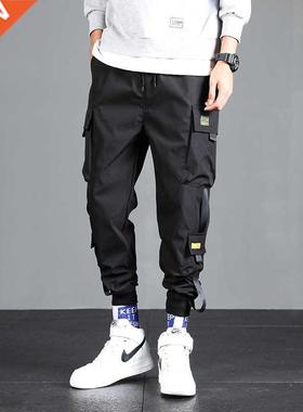 2021 Ribbons Harem Joggers Men Cargo Pants Male Harajuku Fas