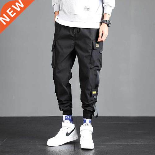 2021 Ribbons Harem Joggers Men Cargo Pants Male Harajuku Fas