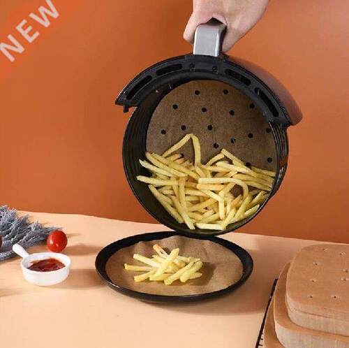 100Pc/Bag Air Fryer Steamer Liners Premium Perforated Wood