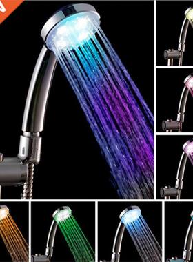 1pc 7 Color LED Shower Head Bathroo Handheld Rainfall