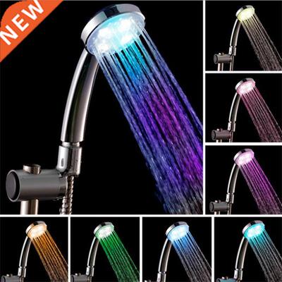 1pc 7 Color LED Shower Head Bathroo Handheld Rainfall