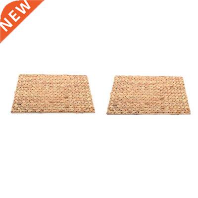 2 Pack Woven Placemat,Natural Hyacinth Woven Placemat,Rectan