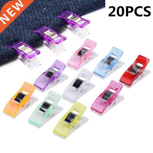 20pcs  Patchwork Job Foot Case Multicolor Plastic Clips H