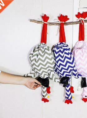 Canvas Living Room Wall Storage Garbage Bag Rack Cartoon