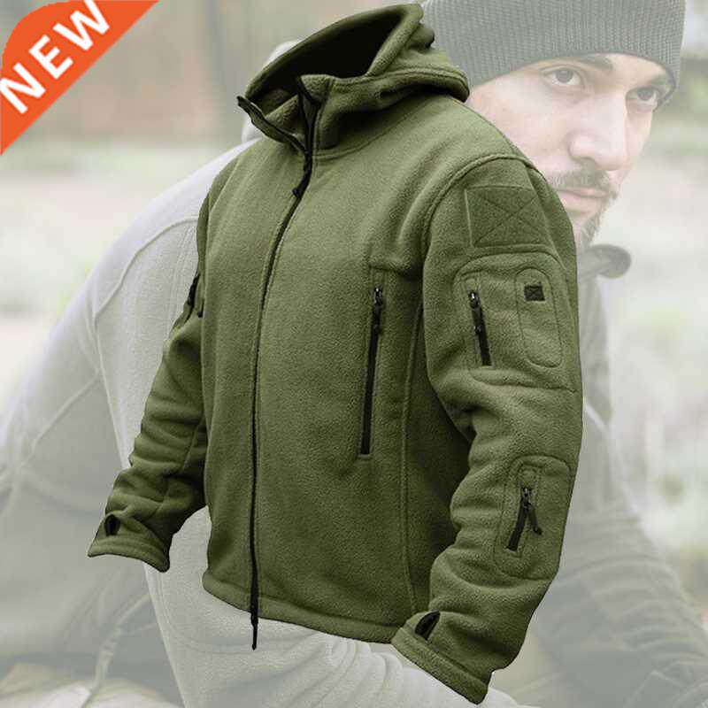 Men Winter Softshell Tactical Jacket Thermal Fleece US Milit