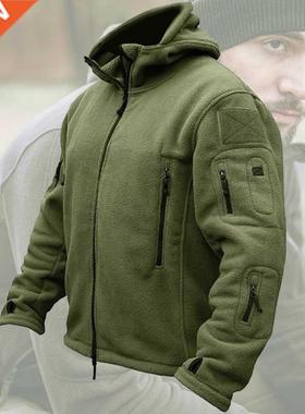 Men Winter Softshell Tactical Jacket Thermal Fleece US Milit