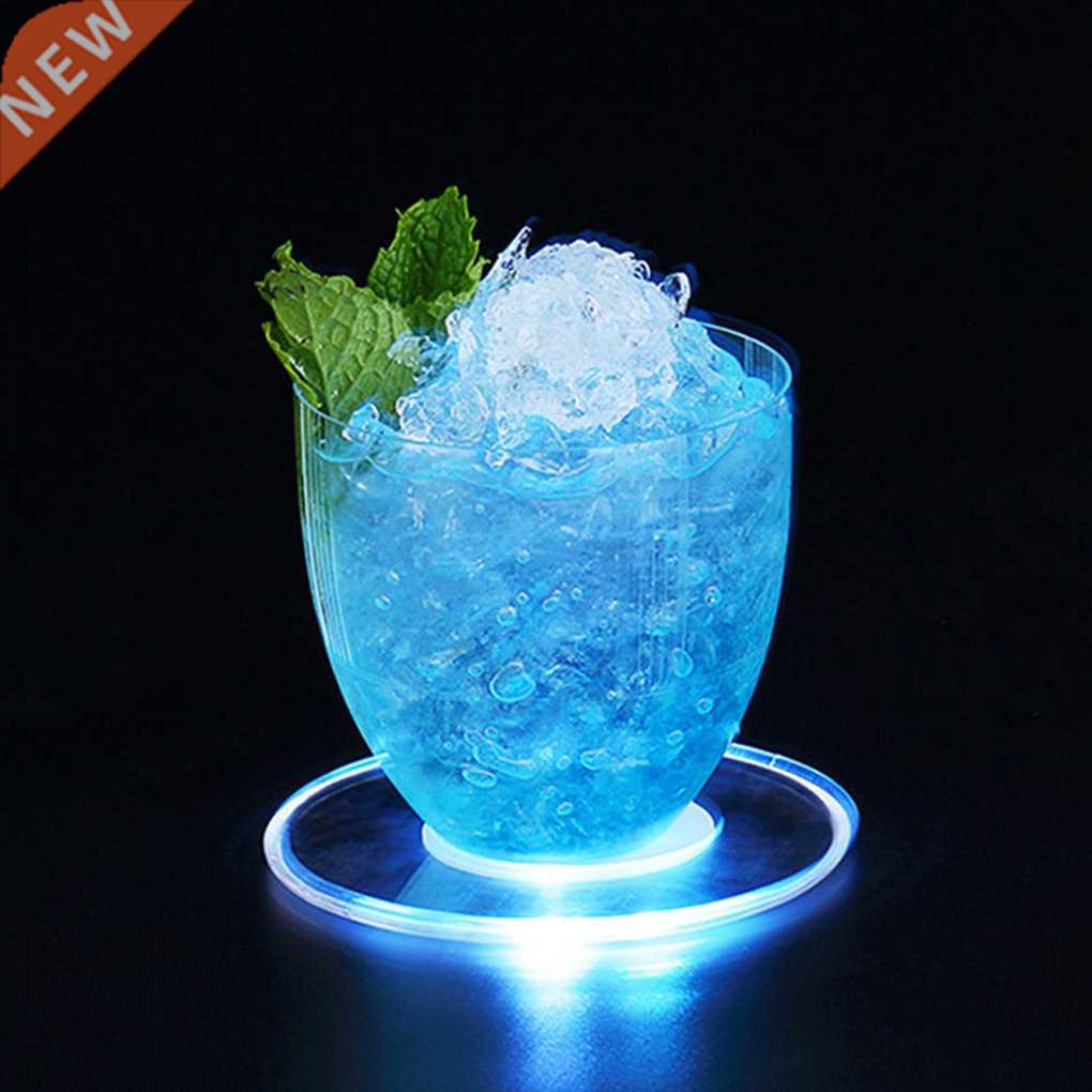Led Coaster Cup Holder Mug Stand Light Bar Mat Table