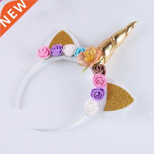 1 PC Magical Unicorn Horn Floral Hairband Fancy Dress