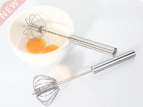 1PC Metal Egg Beater Metal Hand Pressure Rotary Semi -
