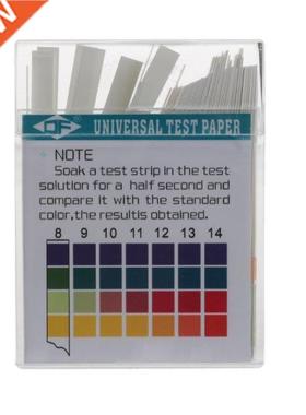 100 Strips 0-14 PH Alkaline Acid Indicator Paper Water Saliv